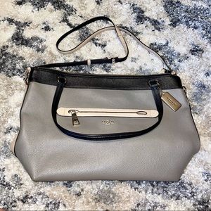 Coach Purse Tyler Tote (LNWOT) grey, black, cream